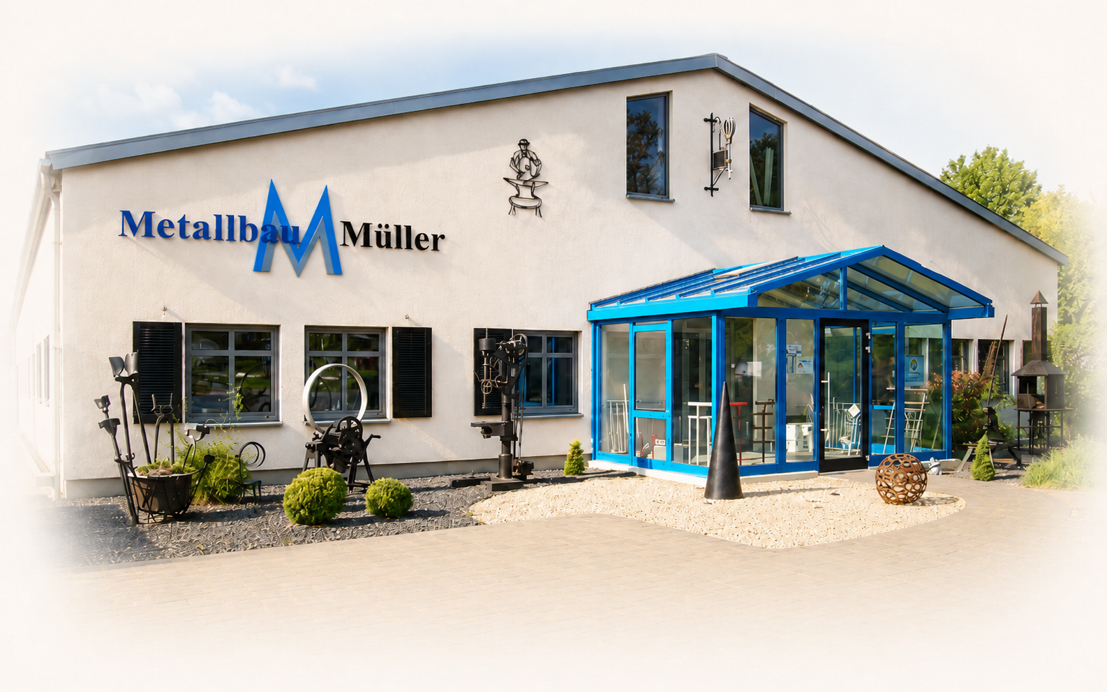 Werkhalle von Metallbau Müller in Föhren
